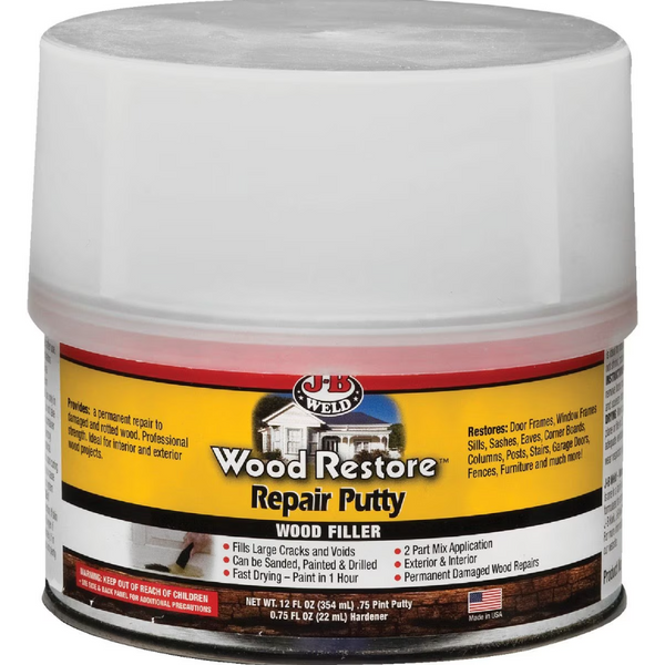 40003 J-B Weld Wood Restore 12 Oz. 2-Part Repair Wood Putty