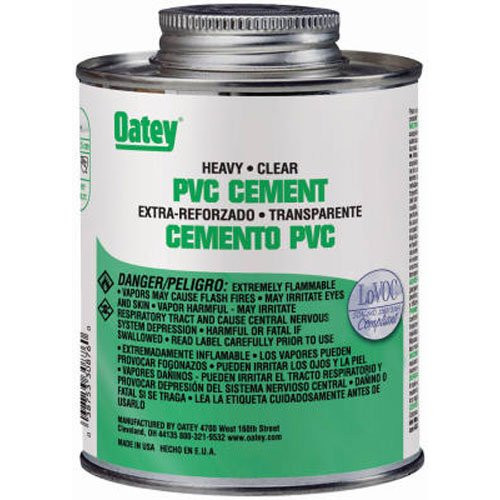 OATEY 451020  PVC Heavy Duty Cement, Clear, 32-Ounce