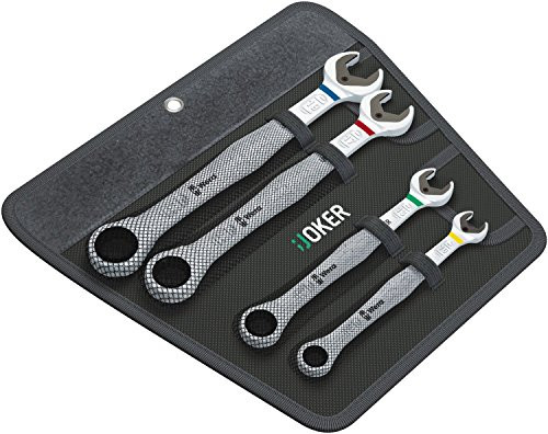 WERA TOOLS LLC WER05073290001 Joker 4pc Metric Ratcheting Combination Wrench Set