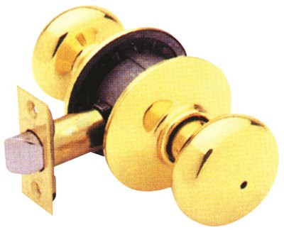 SCHLAGE 803473 F40 Plymouth Privacy Lock with 16080 Latch 10027 Strike Bright Brass Finish