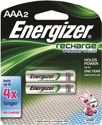 EVEREADY BATTERY 681110 ENERGIZER BATTERY AAA NIMH RECHARGEABLE, 2 PACK