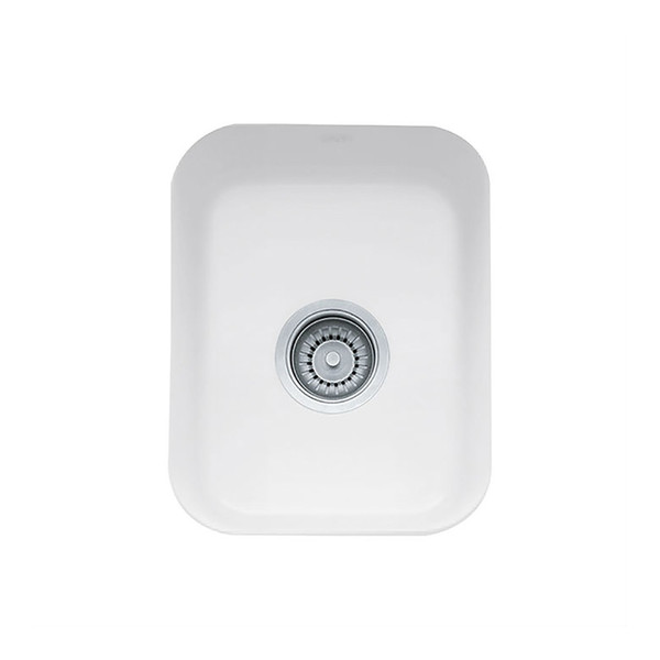 Franke FCCK11013WH  Fireclay 12.63-Inch by 15.45-Inch by 7.87-Inch Single Bowl Undermount Kitchen Sink, White