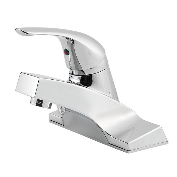 Pfister PLG1425000 LG1425000 Pfirst Series Single Control 4 Inch Centerset Bathroom Faucet in Polished Chrome, Water-Efficient Model