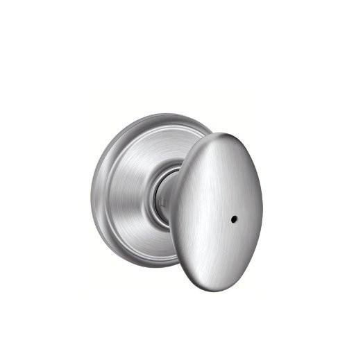 SCHLAGE F40SIE626 F40-SIE Siena Privacy Door Knob Set from the F-Series, Satin Chrome.
