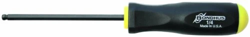 Bondhus BND10612 1/4" Ball End Screwdriver with ProGuard Finish, 5.0", 2-Piece.