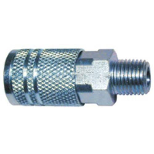 Amflo AMFC21 Coupler, 1/4" I/M, 1/4" MNPT, Steel.