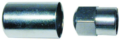Amflo AMF30-316-4 Tru-Flate Chrome Tire Valve Sleeves with Caps for TR 413 Type Valve Stems - 4 Pack.