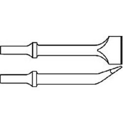 Ajax Tool Works AJXA922 Pneumatic Bit, Angle Chisel, .401 Shank Turn Type, Length 6-3/4".