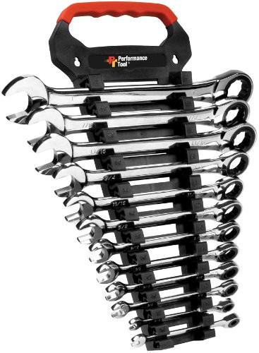 WILMAR WLMW30641 Performance Tool SAE Ratcheting Wrench Set, 12-Piece