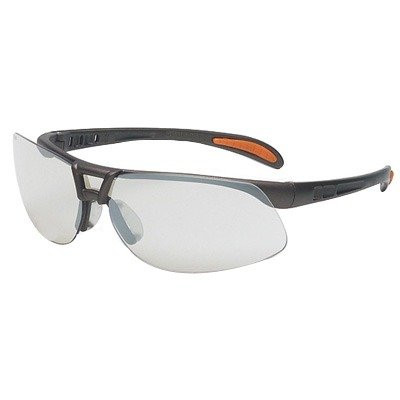 Uvex UVXS4202 Protégé Safety Eyewear, Metallic Black Frame, SCT-Reflect 50 Ultra-Dura Hardcoat Lens
