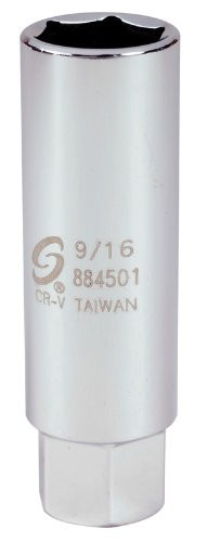 Sunex SUN884501 3/8" Dr. 9/16" Spark Plug Socket - 2-1/2" Long