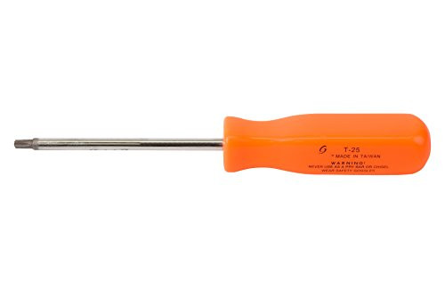 Sunex SUN98235 T25 Screwdriver, Neon Orange