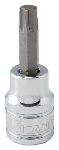 Titan TIT68940 Torx Bit Socket, 3/8" Drive, T40, Chrome