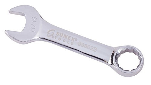 Sunex SUN993022 11/16" Fully Polished Stubby Combination Wrench