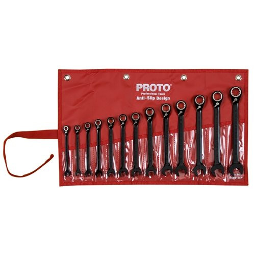 Proto PROSCVM-13S Wrench Set, Metric, Reversible, Combination, Ratcheting Spline Proto INDUSTRIAL