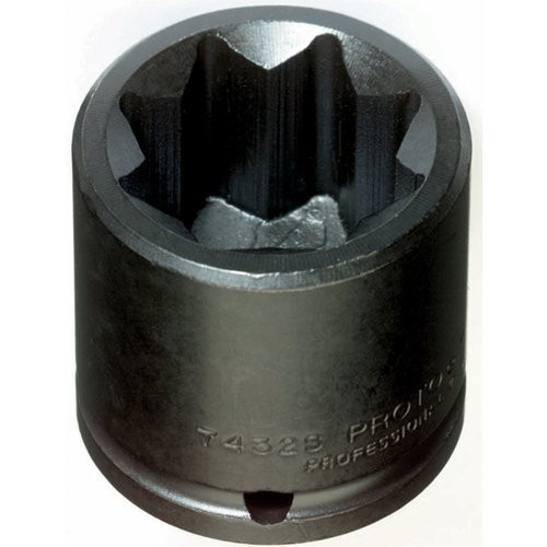 Proto PRO7432S Proto J 1/2-Inch Drive Impact Socket, 1-Inch, 8 Point