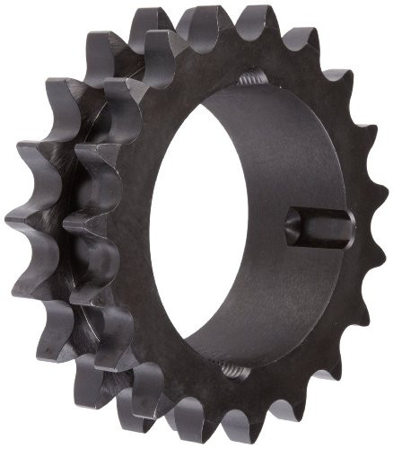 Martin Sprocket & Gear MRTBC20 Martin Roller Chain Sprocket, Taper Bushed, Type B Hub, Double Strand, 16B Chain Size, For 3020 Bushing, 25.4mm Pitch, 19 Teeth, 76.2mm Max Bore Dia., 167.45mm OD, 127mm Hub Dia., 47.7mm Width