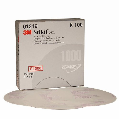 3M MMM1319 Finishing Film Discs Stikit P1000 6In 100Pk
