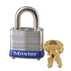 MASTERLOCK MSL7KA CO 1-1/8" Laminated Padlock - 9/16" Shackle - Random Keyed Alike in Sixes