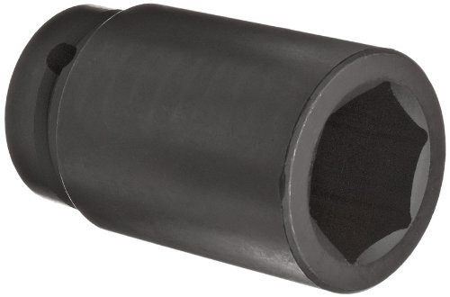 Martin Sprocket & Gear MRT17648 Martin Forged Alloy Steel 1-1/2" Type III Opening 1" Power Impact Drive Socket, 6 Points Deep, 4" Overall Length, Industrial Black Finish