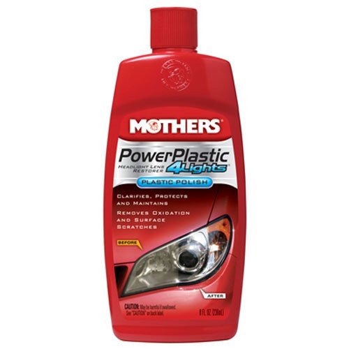 Norton MOM08808 PowerPlastic, 8 oz Bottle, Ultra-Fine Polish for Headlights, Taillights, Etc, Use with PowerBall Company