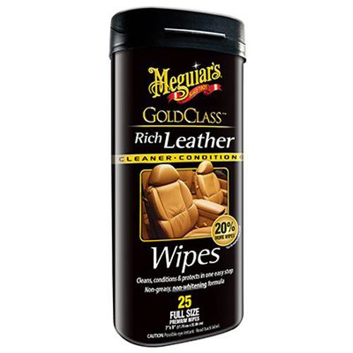 Meguiars MEGG10900Meguiars Gold Class Rich Leather Cleaner & Conditioner Wipes (25 wipes)