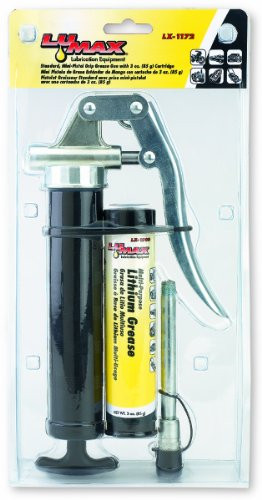 Airgas Safety LMXLX-1172 Mini Pistol Grip Grease Gun Kit, with Rigid Extension, Coupler, 3 oz Grease Cartridge, Carded