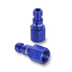 Legacy Manufacturing LEGA72430C-2PK ColorConnexÂ« Type C, 1/4" Blue Plug, 1/4" FNPT 2-pk