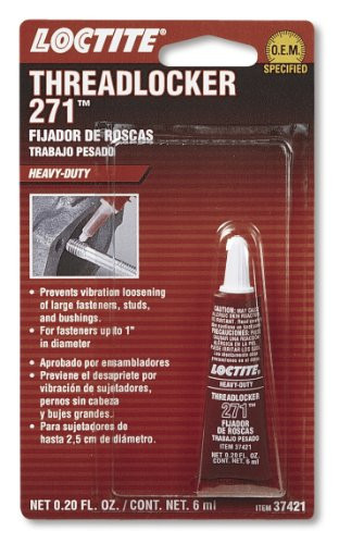 Loctite Coproration LCT37421 Loctite 271 Red Heavy Duty Threadlocker, 6-milliliter Tube
