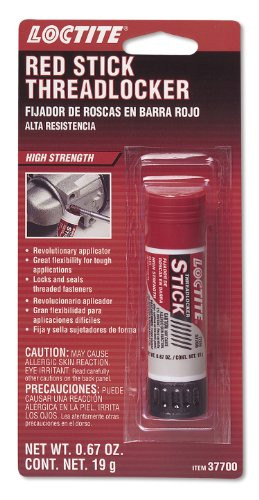 Loctite Coproration LCT37700 Thread Locker Stick, Red, High Strength, Locks and Seals Threaded Fasteners, 0.67 oz Stick