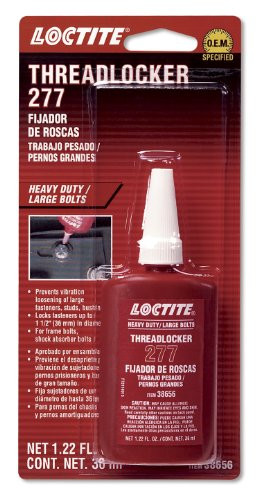 Loctite Coproration LCT38656 Loctite 277 Red Large Threads Threadlocker Bottle, 36-milliliter