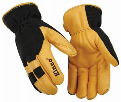 Kinco International KIN101HKL Kinco 101HK KincoPro Heatkeep Lined Deerskin Leather Driver Glove, Work, Large, Golden (Pack of 6 Pairs)