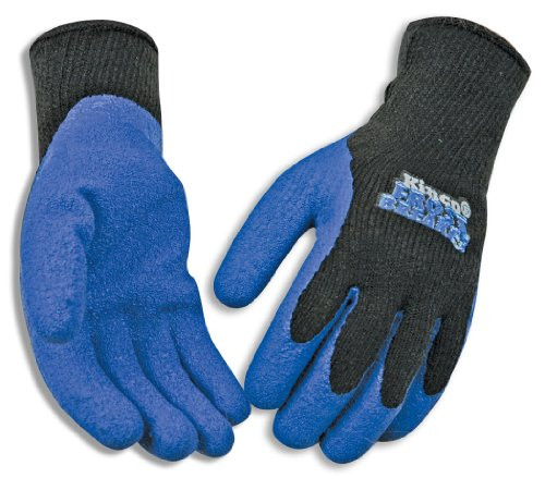 Kinco International KIN1789M Kinco 1789 Frostbreaker Latex Form Fitting Thermal Gripping Glove, Work, Medium, Blue/Black (Pack of 12 Pairs)
