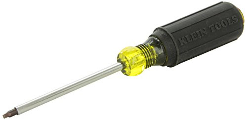 Klein Tools KLE662 4-Inch No.2 Square-Recess Tip Round-Shank Screwdriver,Red,#2 Tip/4-Inch Shank