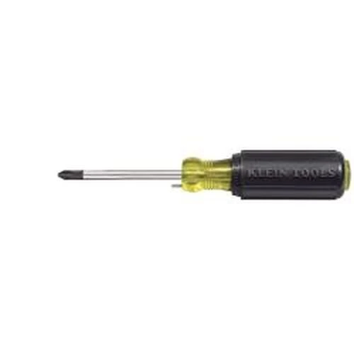 Klein Tools KLE603-3 3-Inch Round Shank No.1 Profilated Phillips Tip Screwdriver, Black/Yellow,Small