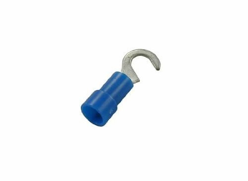 The Best Connection JTT2142H JT & T Products () - 16-14 AWG #10 Stud, Vinyl Insulated Hook Terminals, Blue, 6 Pcs.