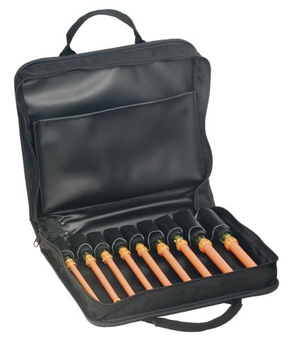 Klein Tools KLE33524 9-Piece 1000-Volt Cusion Grip Insulated 6-Inch Shaft Nut Driver Kit