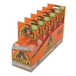 GORILLA GLUE GOR6027002 Gorilla Crystal Clear Gorilla Tape (3 Pack), 1.88" x 9 yd., Clear