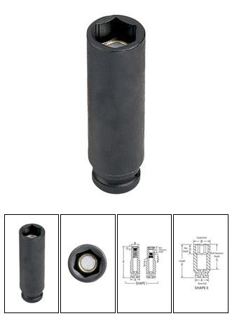 Grey Pneumatic GRE910DG 1/4" Drive x 5/16" Magnetic Deep