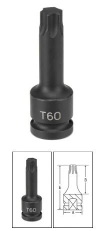 Grey Pneumatic GRE2147T 1/2" Drive x T47 Internal Star Impact Driver