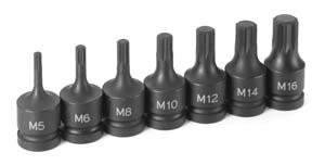 Grey Pneumatic GRE1307S 1/2" Drive 7 Pc. Triple Square Driver Set