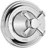 Toto TS220XW#BN  Vivian Three-way Diverter Trim- Cross Handle, Brushed Nickel