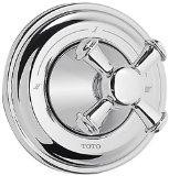 Toto TS220XW#PN  Vivian Three-way Diverter Trim- Cross Handle, Polished Nickel