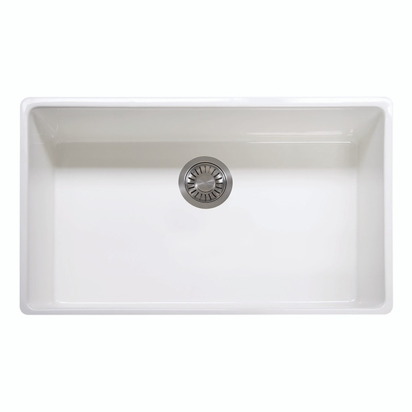 Franke FHK710-33WH  Farm House 33" x 20" x 10 1/8" Apron Front Single Bowl Fireclay Kitchen Sink White
