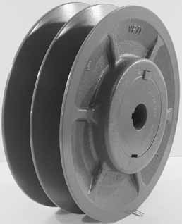 Browning 2VP60X 1 1/8 Variable Pitch Sheave, 2 Groove, Finished Bore, Cast Iron Sheave, for 4L or A, 5L or B, 5V Section Belt