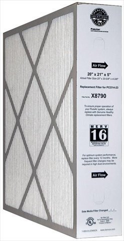 LENNOX X8790 20x21x5 (20x20.63x4.38) OEM MERV 16 PCO14-23 High Capacity Replacement Filter