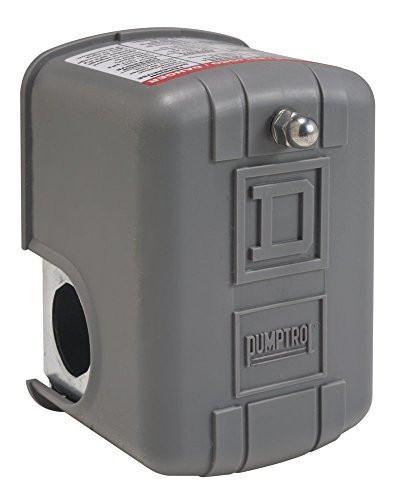 SCHNEIDER ELECTRIC 9013FSG2J20M4 Square D by Air-Pump Pressure Switch, NEMA 1, 20-40 psi Pressure Setting, 20-65 psi Cut-Out, 15-30 psi Adjustable Differential, Low-Pressure Cut-Off
