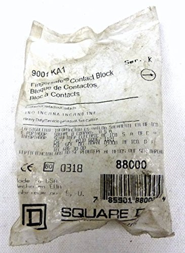 SCHNEIDER ELECTRIC 9001KA1 CONTACT BLOCK, 1NO/1NC, 10A, SCREW/CLAMP