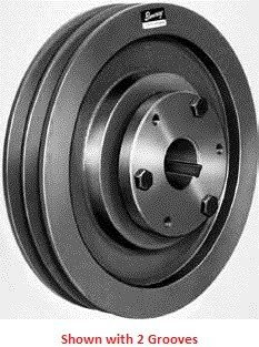 Browning 3B5V110 Split Taper Sheave, Cast Iron, 3 Groove, A, B or 5V Belt, Uses B Bushing
