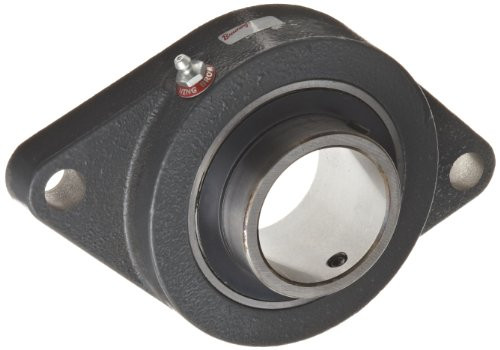 Browning VF2S-216 AH Air Handling Normal-Duty Flange Unit, 2 Bolt, Setscrew Lock, Regreasable, Contact and Flinger Seal, Cast Iron, Inch, 1" Bore, 3-57/64" Bolt Hole Spacing Width, 4-7/8" Overall Width